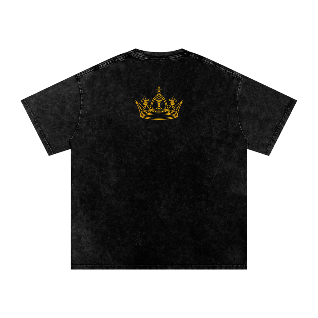 Snow Washed Oversized Cotton T-Shirt
