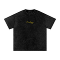 Snow Washed Oversized Cotton T-Shirt
